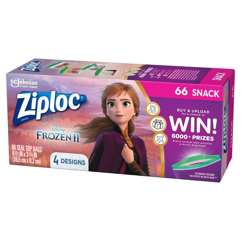 Ziploc Brand Snack Bags - Disney's Frozen 2 - 66ct