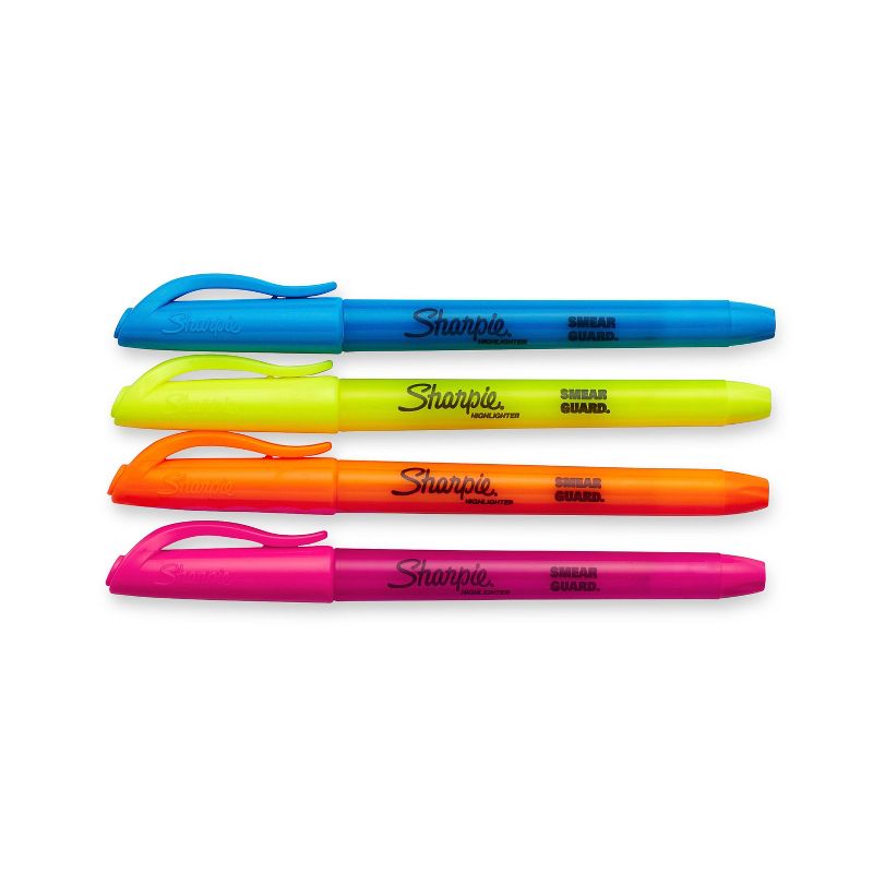 Sharpie 4pk Highlighters Pocket Style Chisel Tip Multicolor
