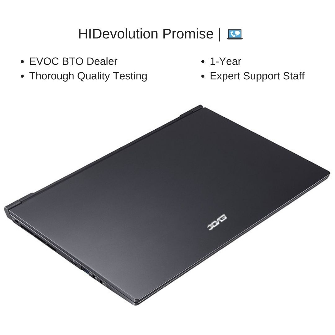 EVOC High Performance Systems PC502B (PC50DR-D) 15.6" FHD 144Hz, 2.2 GHz i7-10870H, RTX 3070, 32 GB 3200MHz RAM, 512 GB PCIe SSD