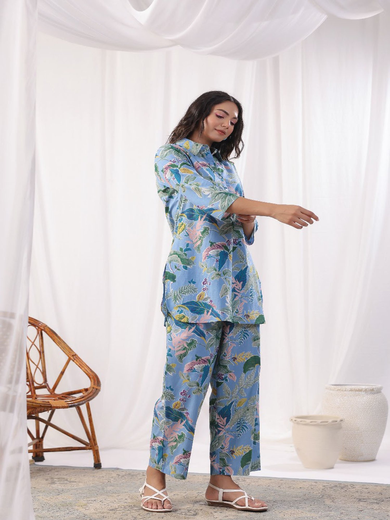Autumnlane Freya Softblue Cotton Co-Ord Set