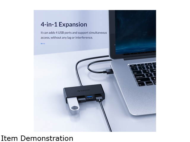ORICO 4-Port USB 3.0 Data Hub with 4.92ft USB 3.0 Cable for Macbook, Mac Pro / mini, iMac, Surface Pro, XPS, Notebook PC, USB Flash Drives, Mobile HDD, and More