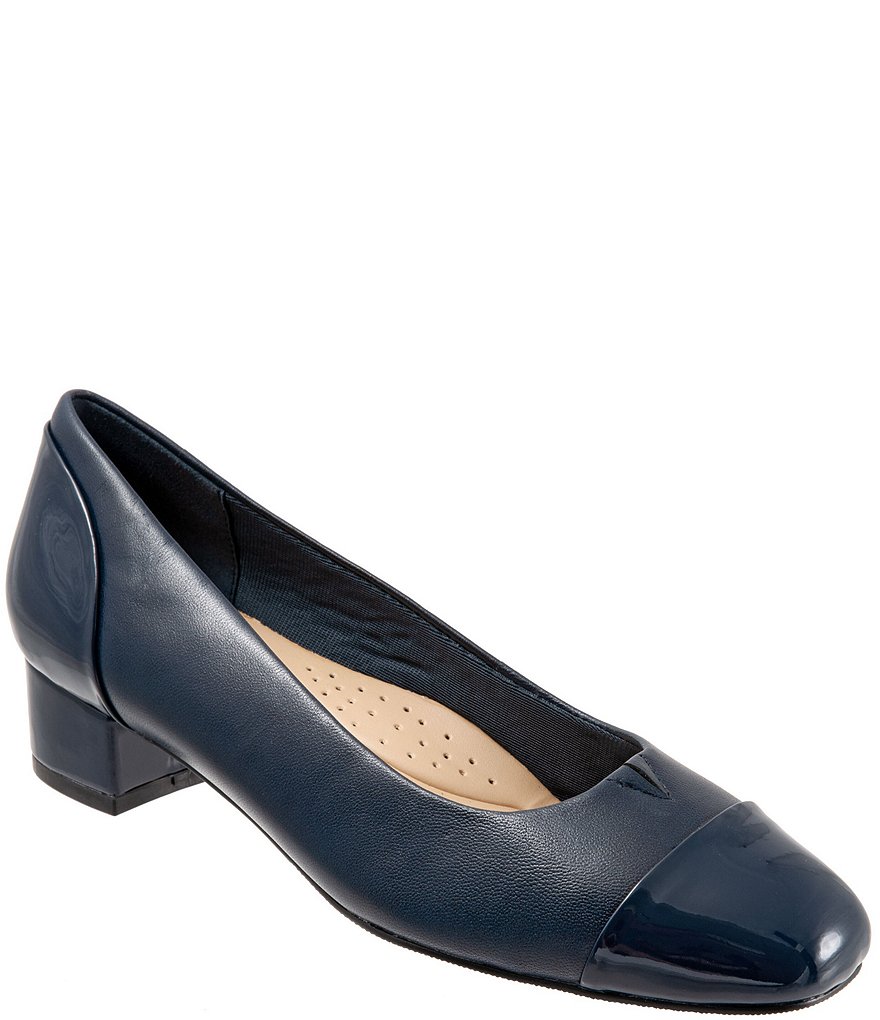 Trotters Daisy Leather Cap Toe Pumps