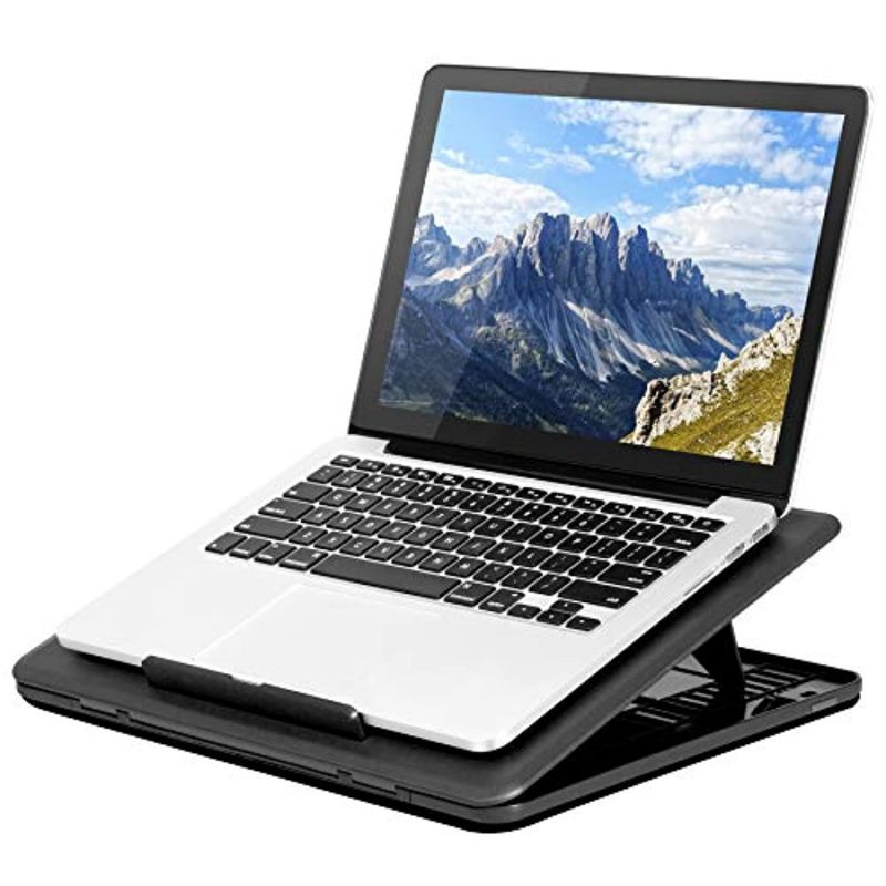LapGear Commuter Laptop Stand - Padded Lap Desk with 20 Adjustable Angles - Black - Fits Up to 15.6 Inch Laptops and Most Tablets - Style No. 49108 (49108)