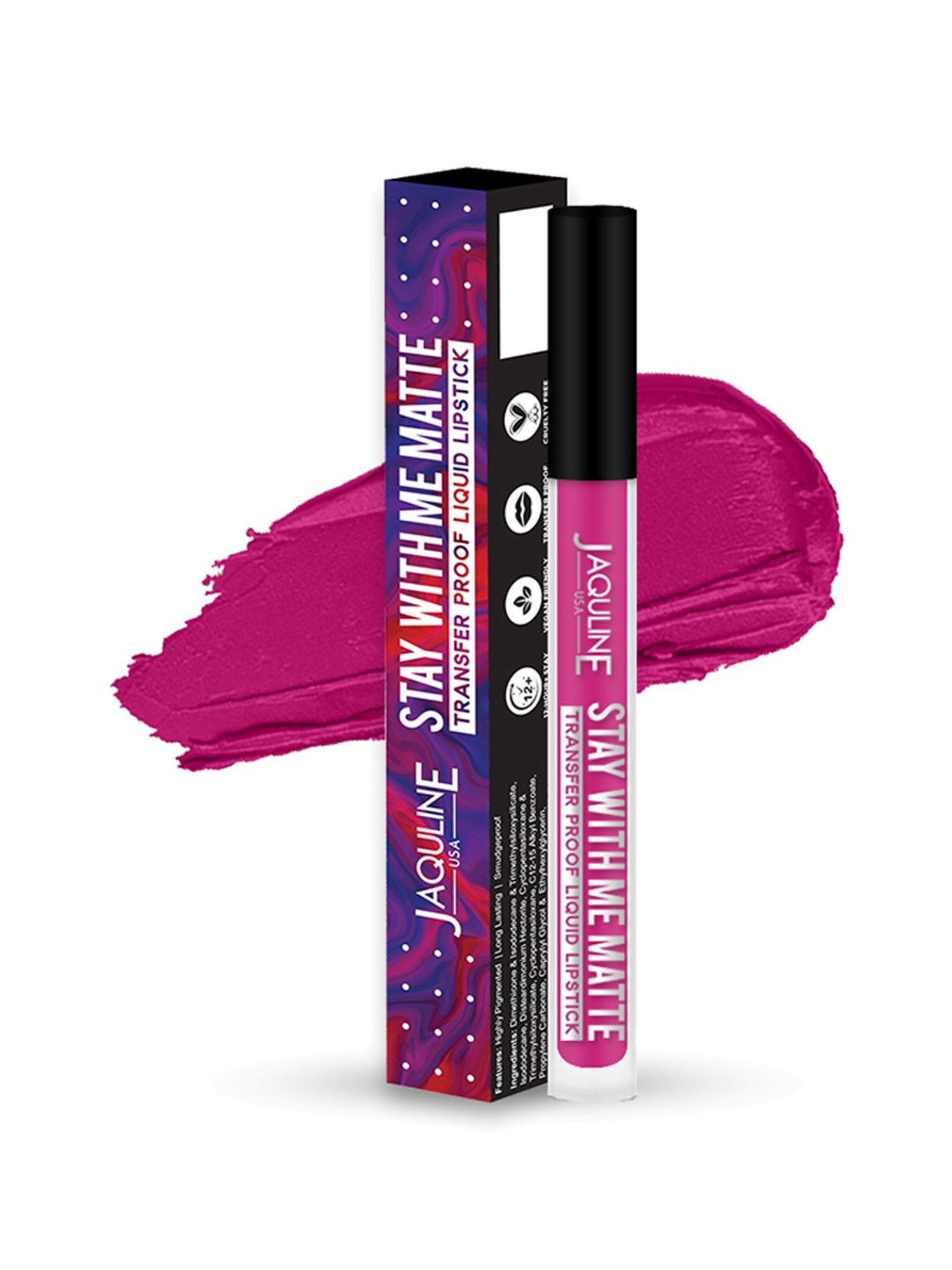 Jaquline USA Stay With Me Matte Liquid Lipstick Drama Queen - 3 ml