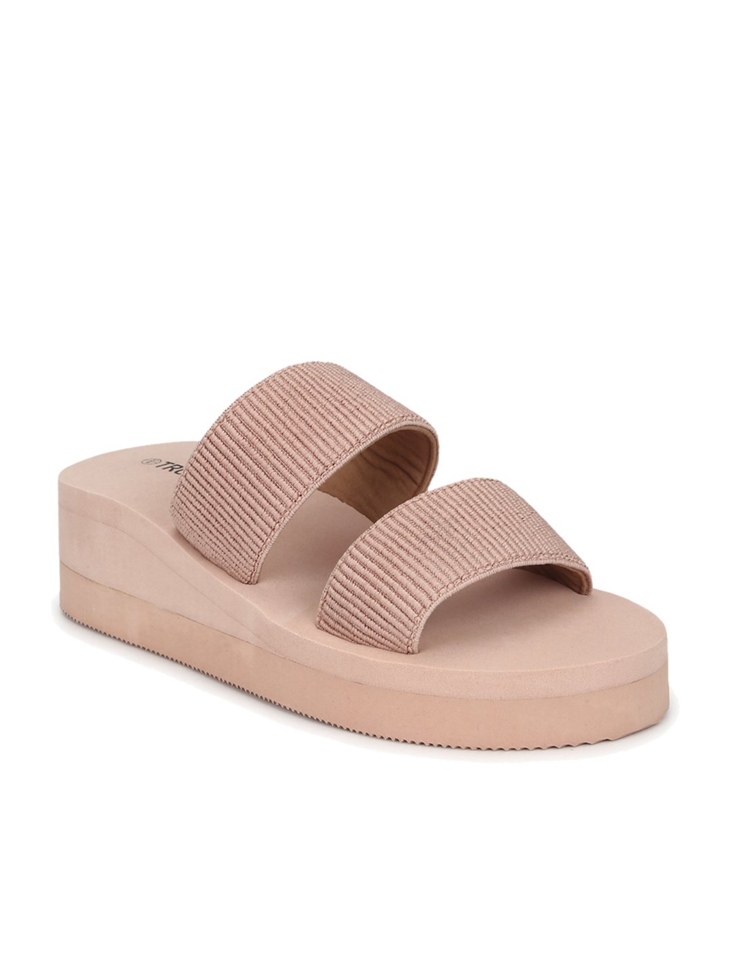 Truffle Girl by Truffle Collection Beige Sling Back Wedges