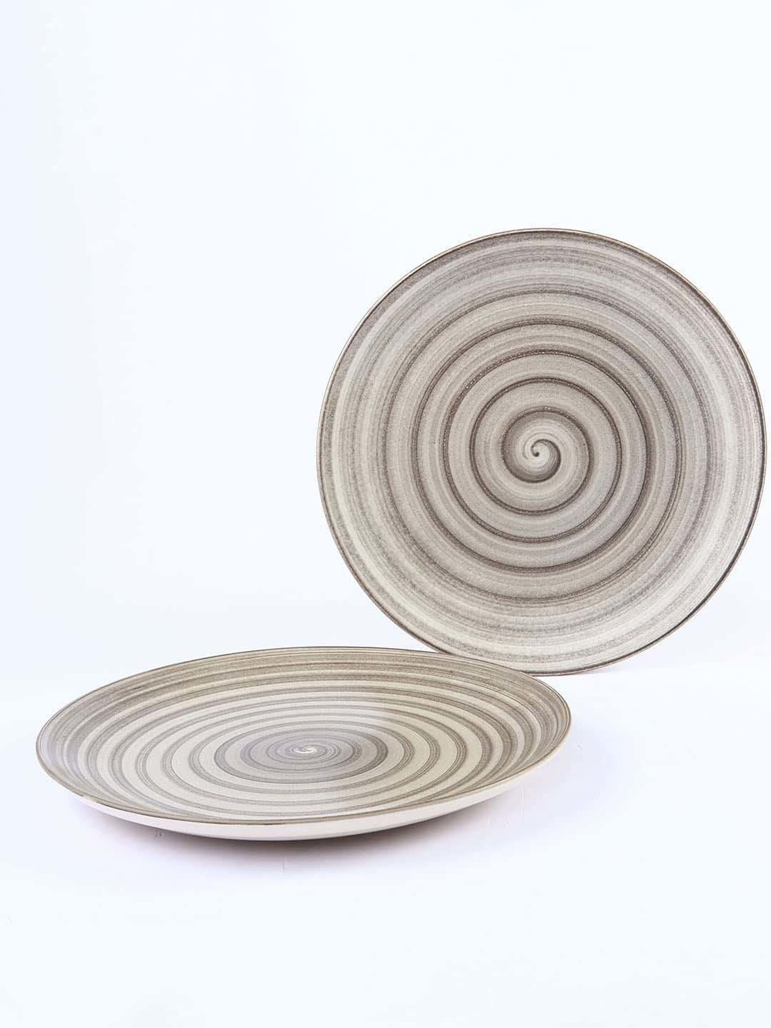 Nestasia Premium Quality Mandala Yellow Spiral Printed Square Shaped Ceramic Plate With Handle