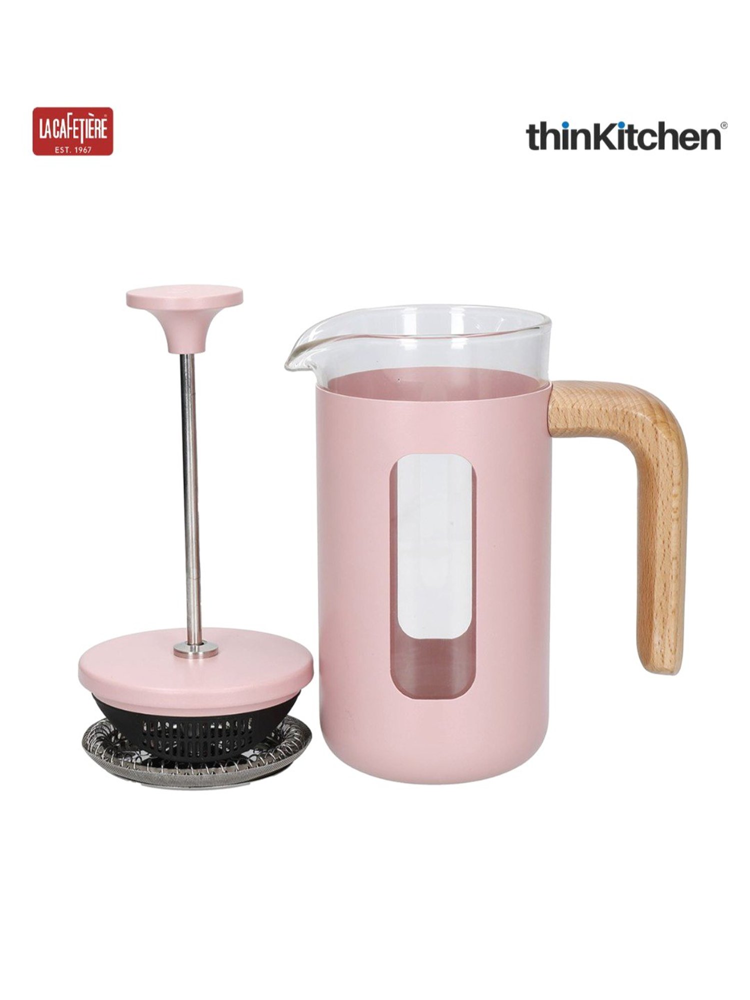 La Cafetiere Pink Stainless Steel Coffee Maker (350ml)