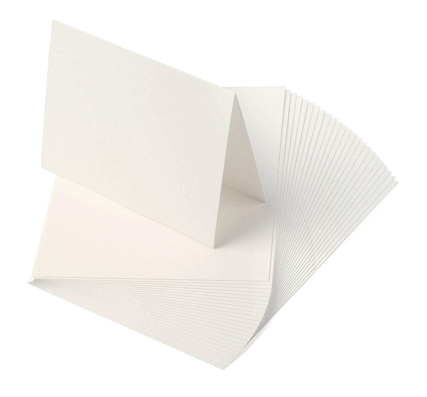 Crane's Lettra 100% Cotton Scored/Folded Cards 300gsm/110lb (200 Qty) (9x6.25 (A6), Pearl White)