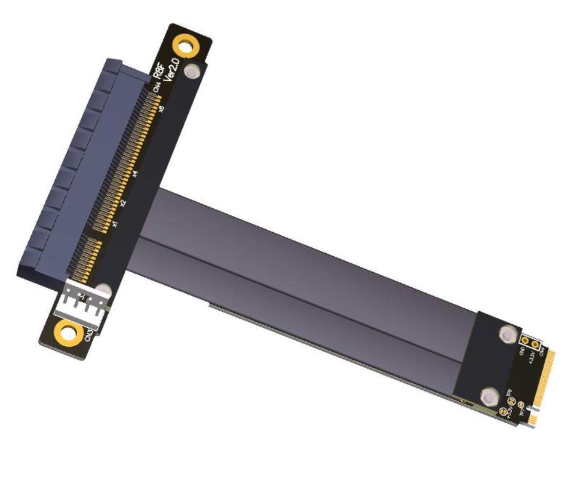 PCI express 3.0 x8 to M.2 NVMe Extension Cable NVME to PCIE 8X cable graphics Card Riser adapter