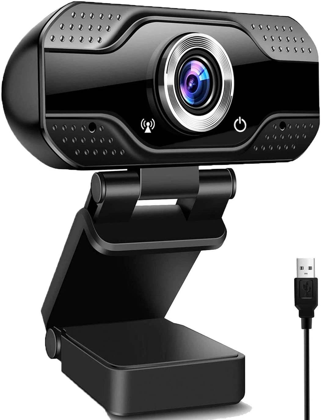 1080P Full HD Webcam, Streaming Web Camera with Microphones, Webcam for Gaming Conferencing & Working, Laptop or Desktop PC, USB Computer Camera for Mac Xbox YouTube Skype etc