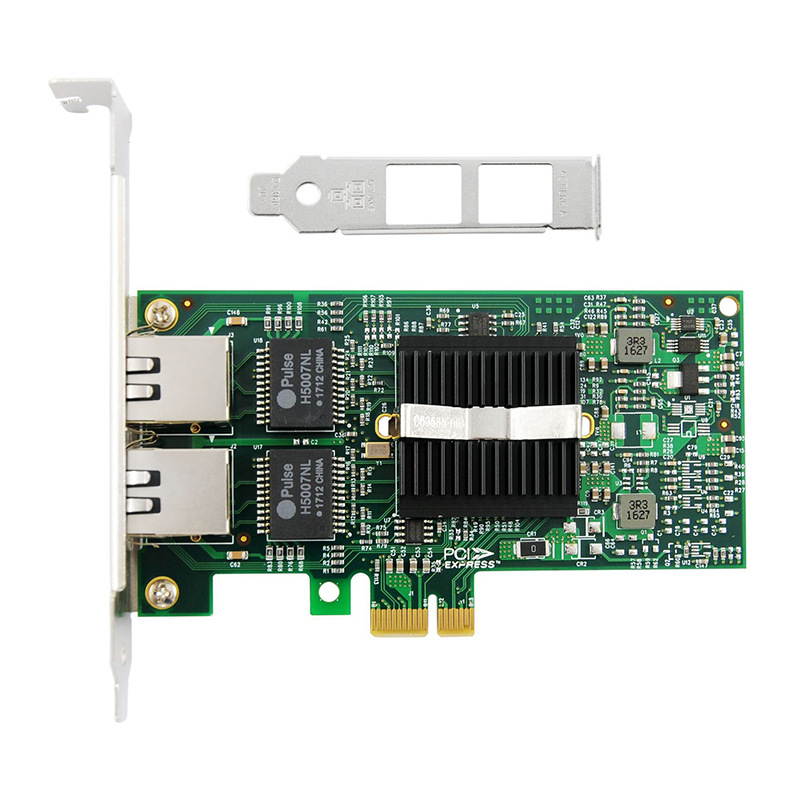 Dual Port PCI-E X1 Gigabit Ethernet Network Card Sever Adapter Soft routing ROS Intel 82575EB Chip