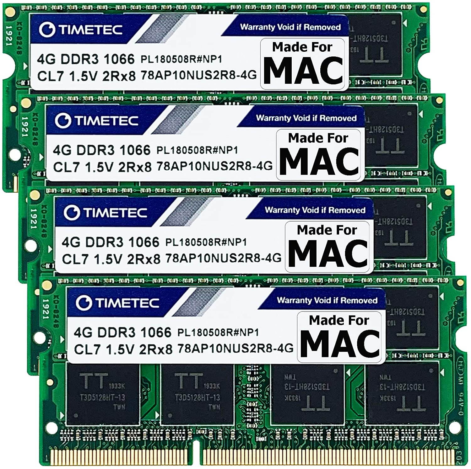Timetec Hynix IC 4GB DDR3 1066MHz PC3-8500 Unbuffered Non-ECC 1.5V CL7 2Rx8 Dual Rank 204 Pin SODIMM Memory RAM Module Upgrade (4GB)