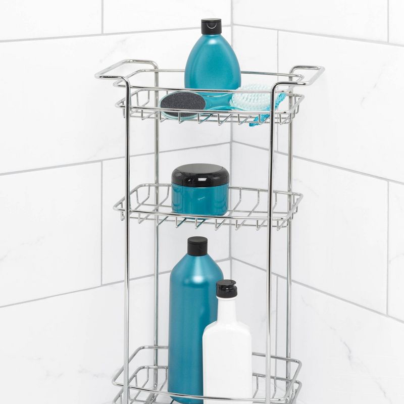 Chrome Slimline Floor Stand Chrome Home - Zenna Home