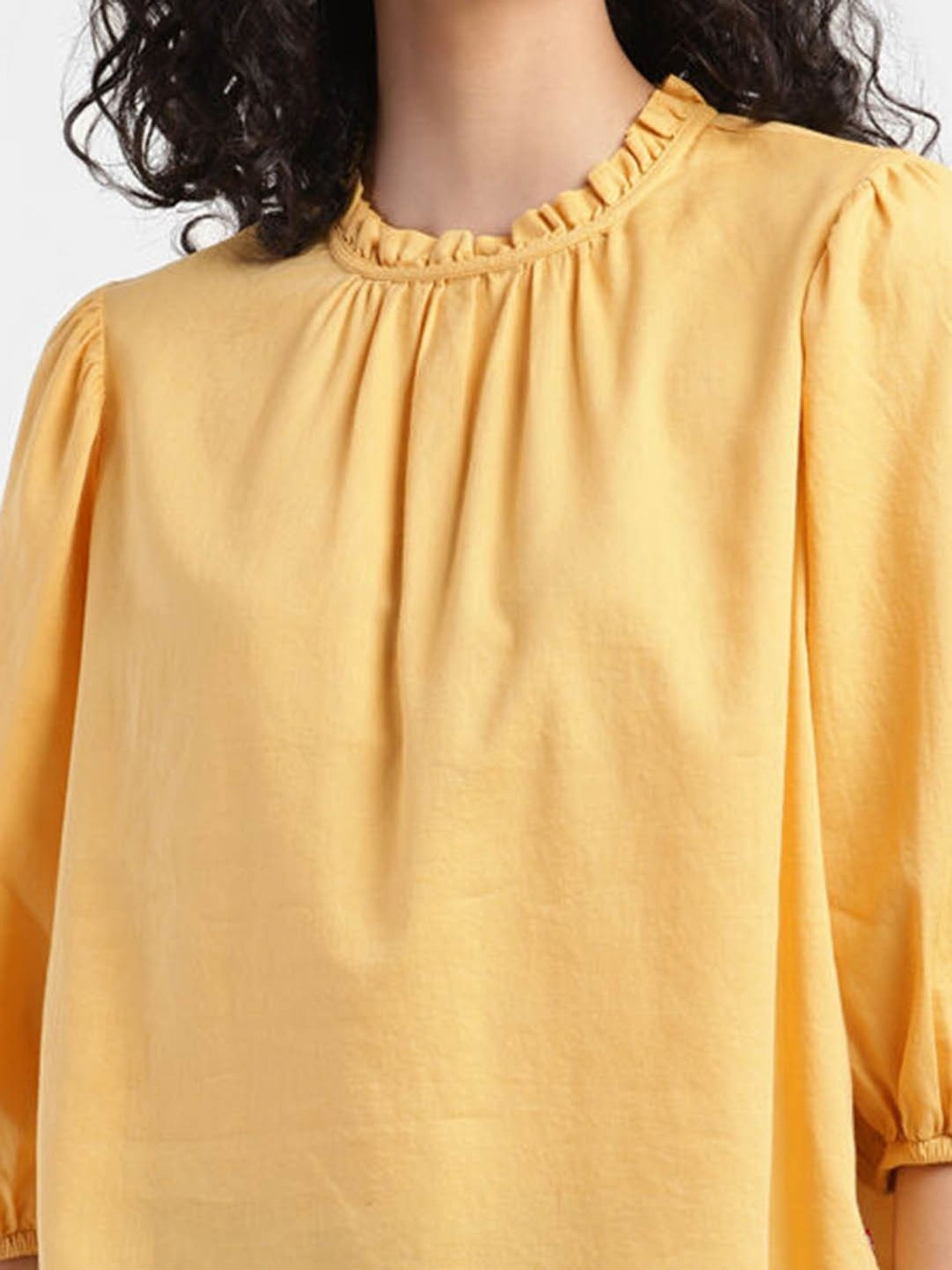 Levi's Yellow Cotton Top