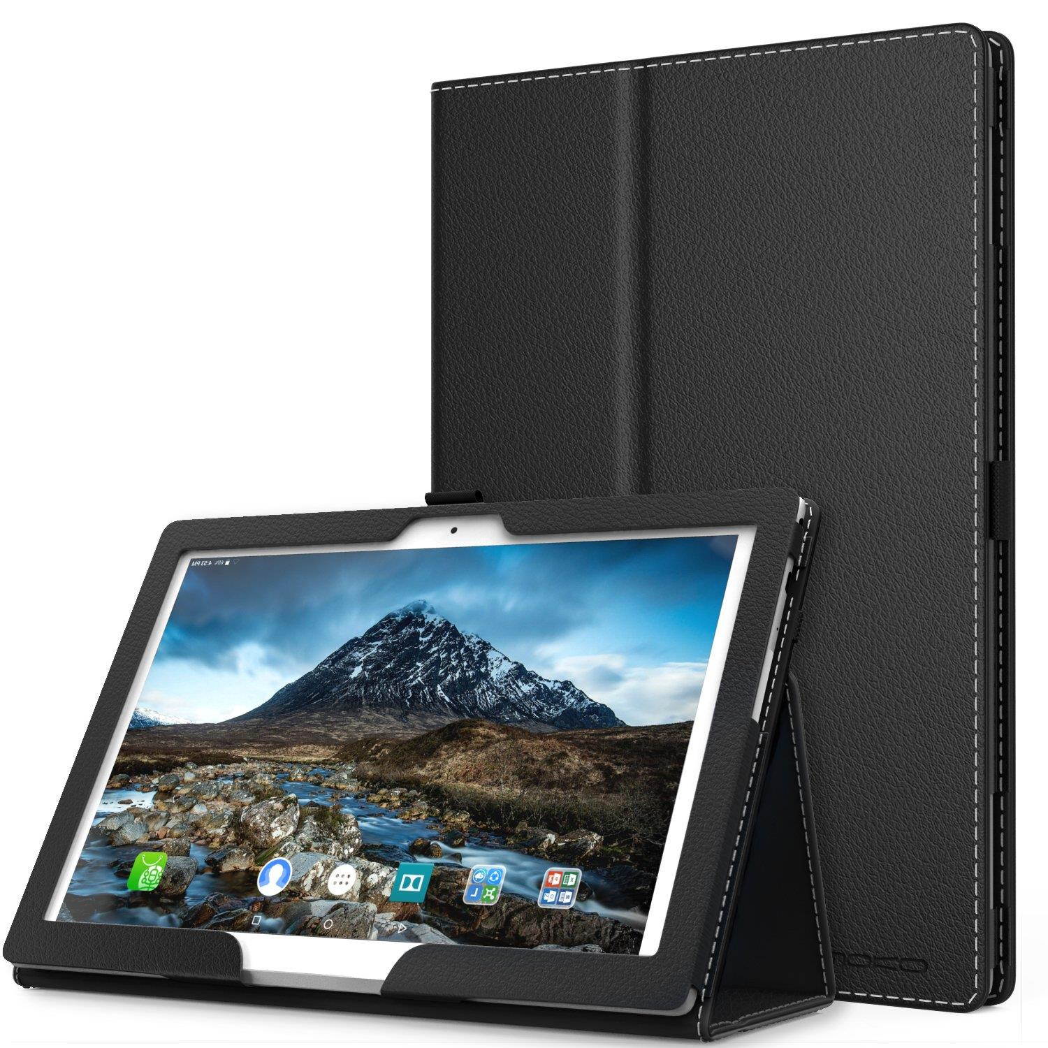 Lenovo Tab 4 / Tab 4 Plus 10" Case - MoKo Ultra Compact Premium Slim Folding Stand Cover Case with Auto Wake & Sleep for Lenovo Tab 4 / Tab 4 Plus 10.1 Inch HD Tablet 2017 Release, Black