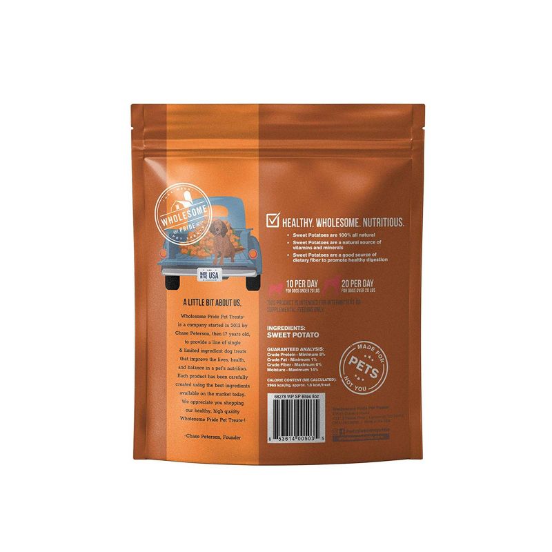 Wholesome Pride Sweet Potato Bites Dog Treats - 8oz