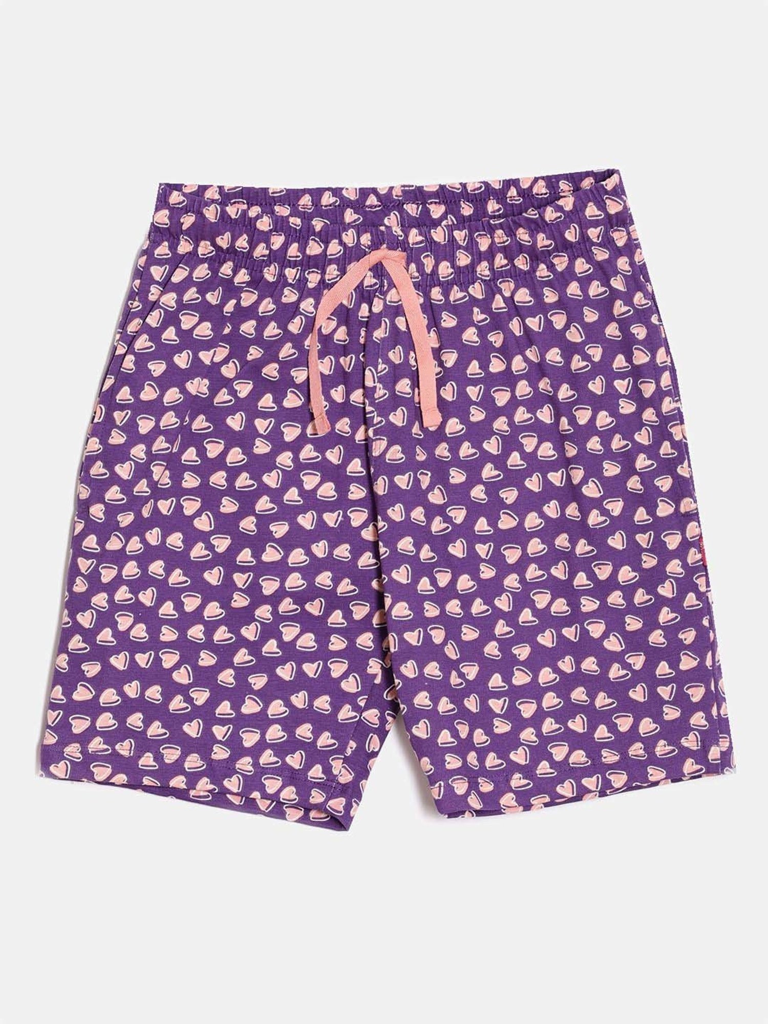 Kiddopanti Kids Coral & Neon Green Logo Cycling Shorts (Pack of 2)