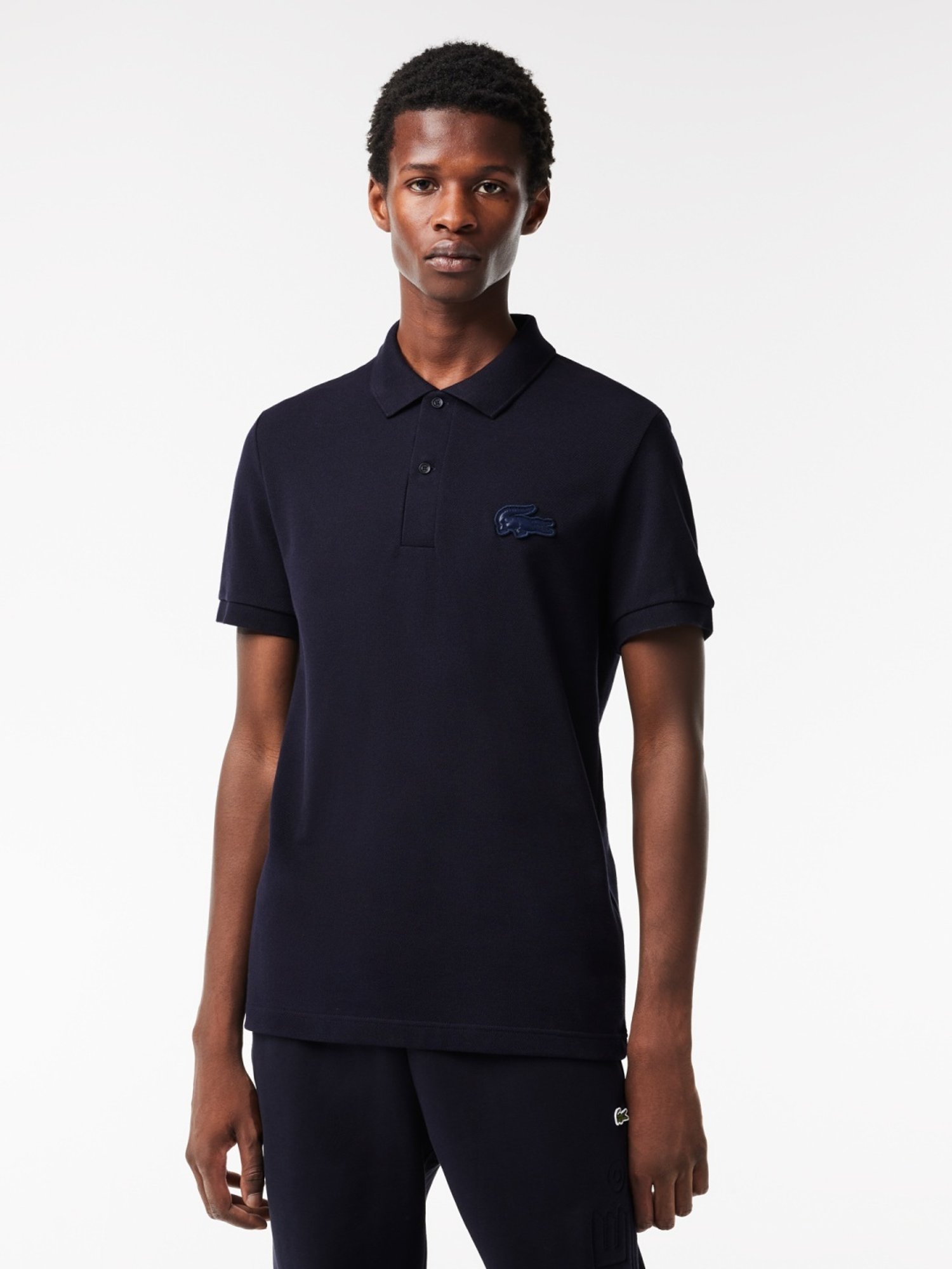 Lacoste Navy Cotton Regular Fit Polo T-Shirt