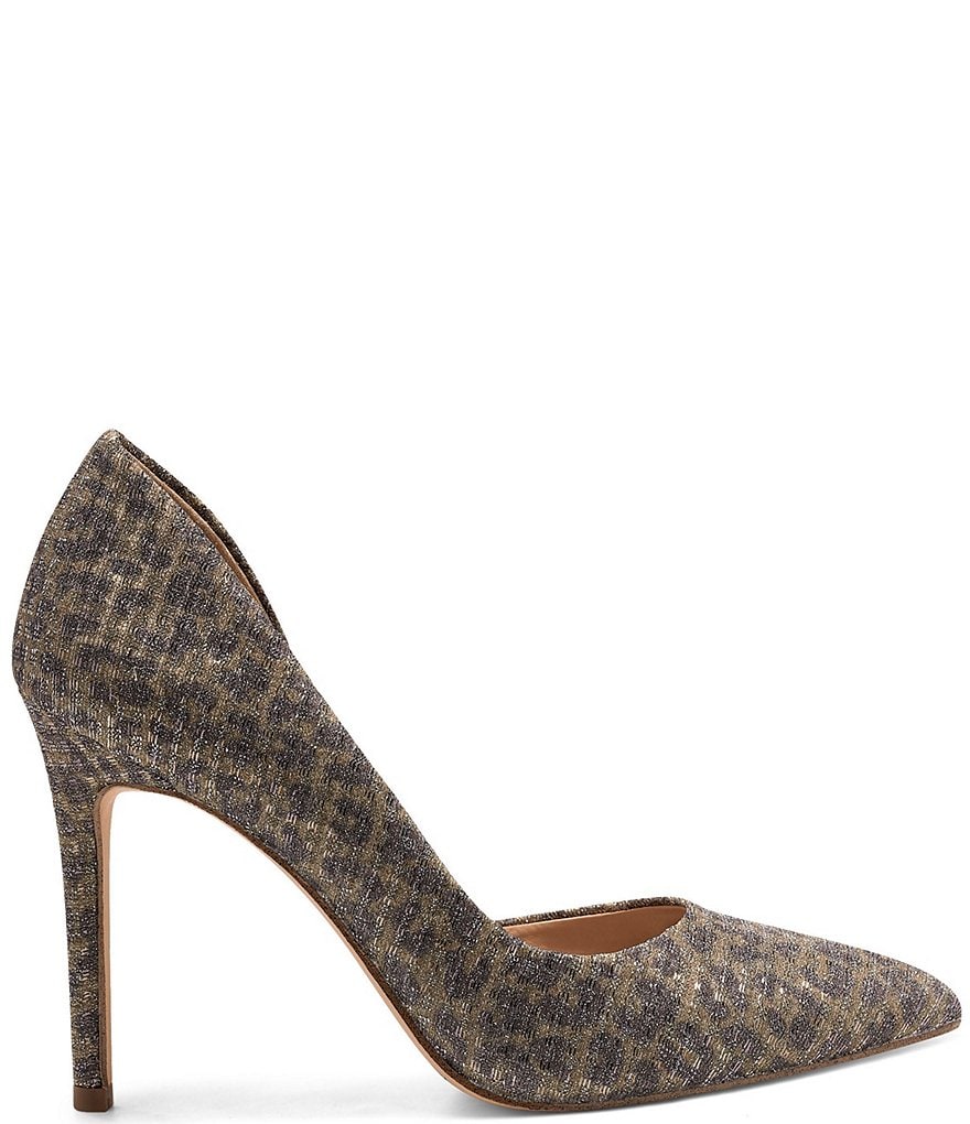 Jessica Simpson Prizma Metallic Leopard Print d'Orsay Pumps
