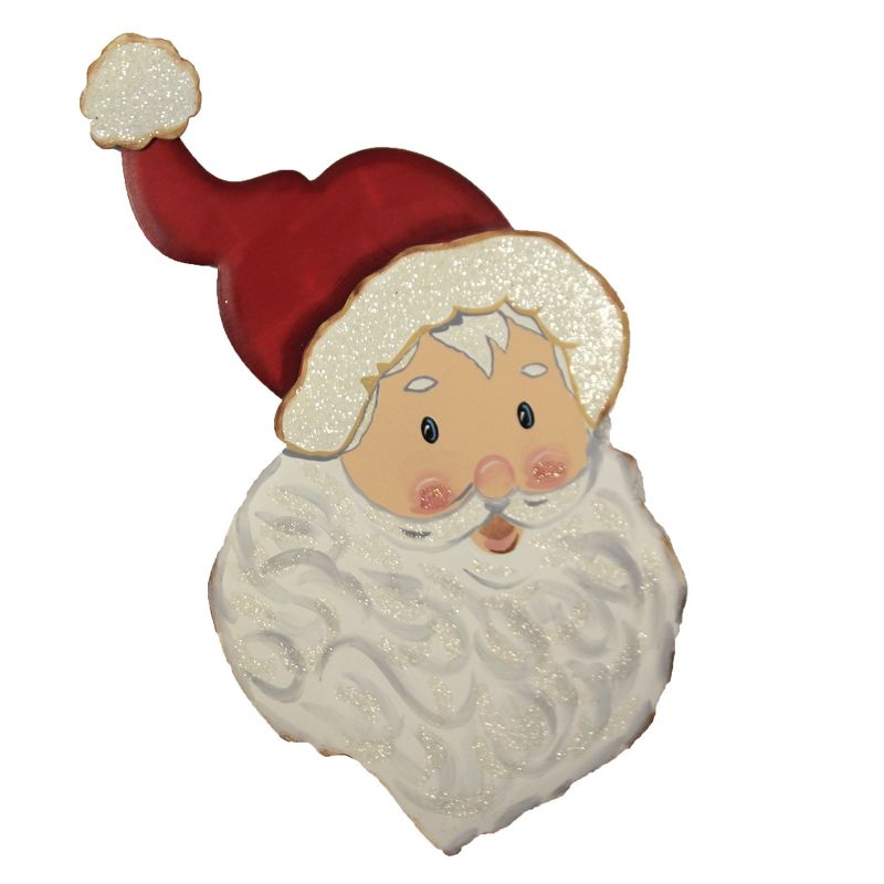 Home & Garden 34.0" Santa St. Nick Face Christmas Santa Claus Round Top Collection  -  Decorative Garden Stakes