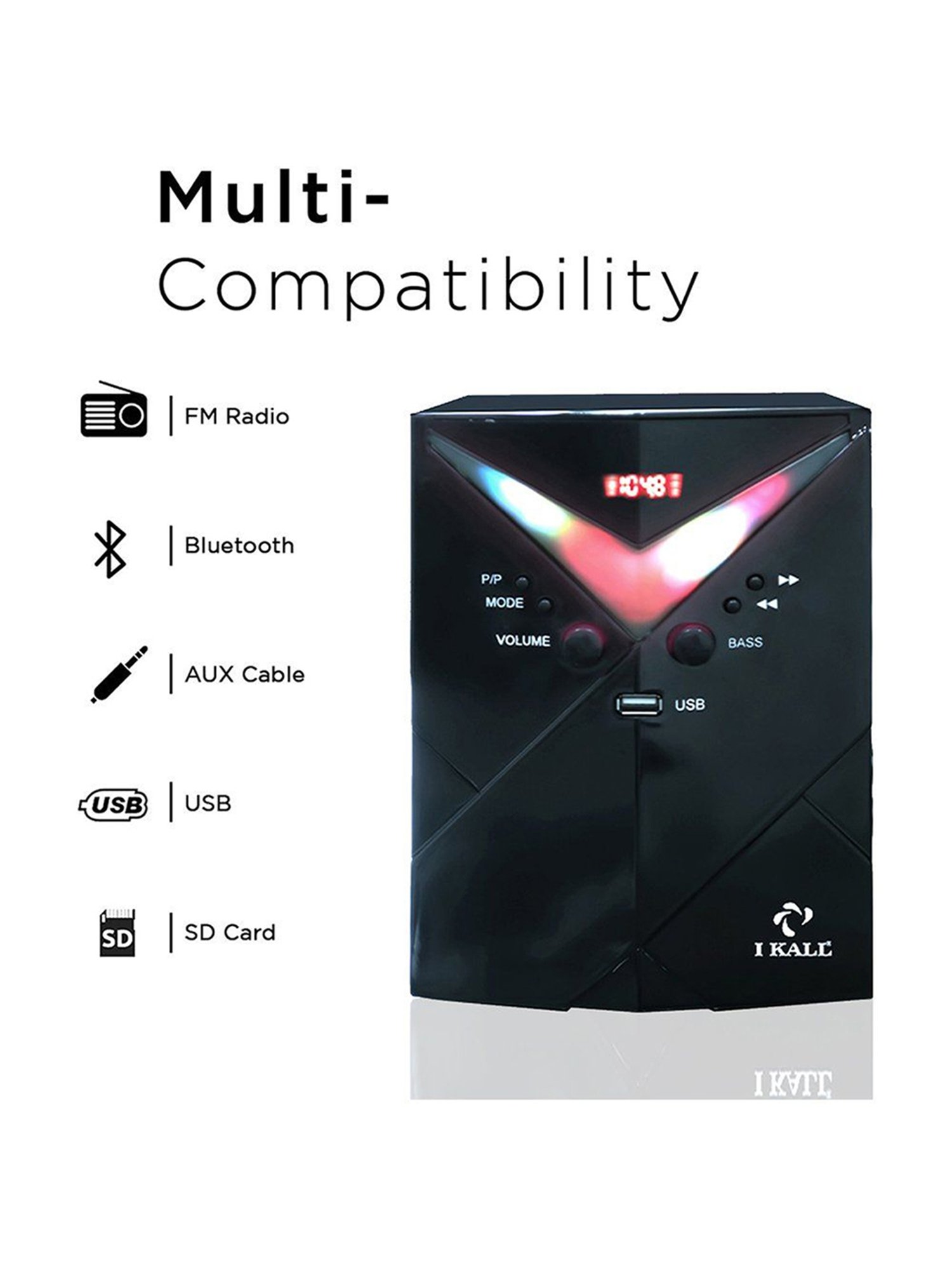 I Kall IK-444 5.1 Channel Home Theatre (Black)