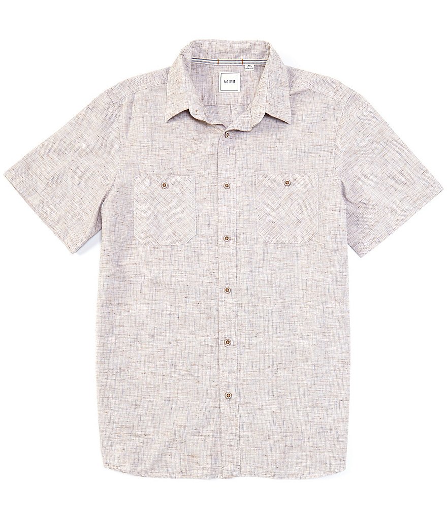 Rowm Short-Sleeve Solid 2 Pocket Sportshirt