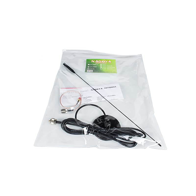 Genuine Nagoya UT72 Super Loading Coil 19Inch Magnetic Mount VHFUHF 144430Mhz Antenna PL259