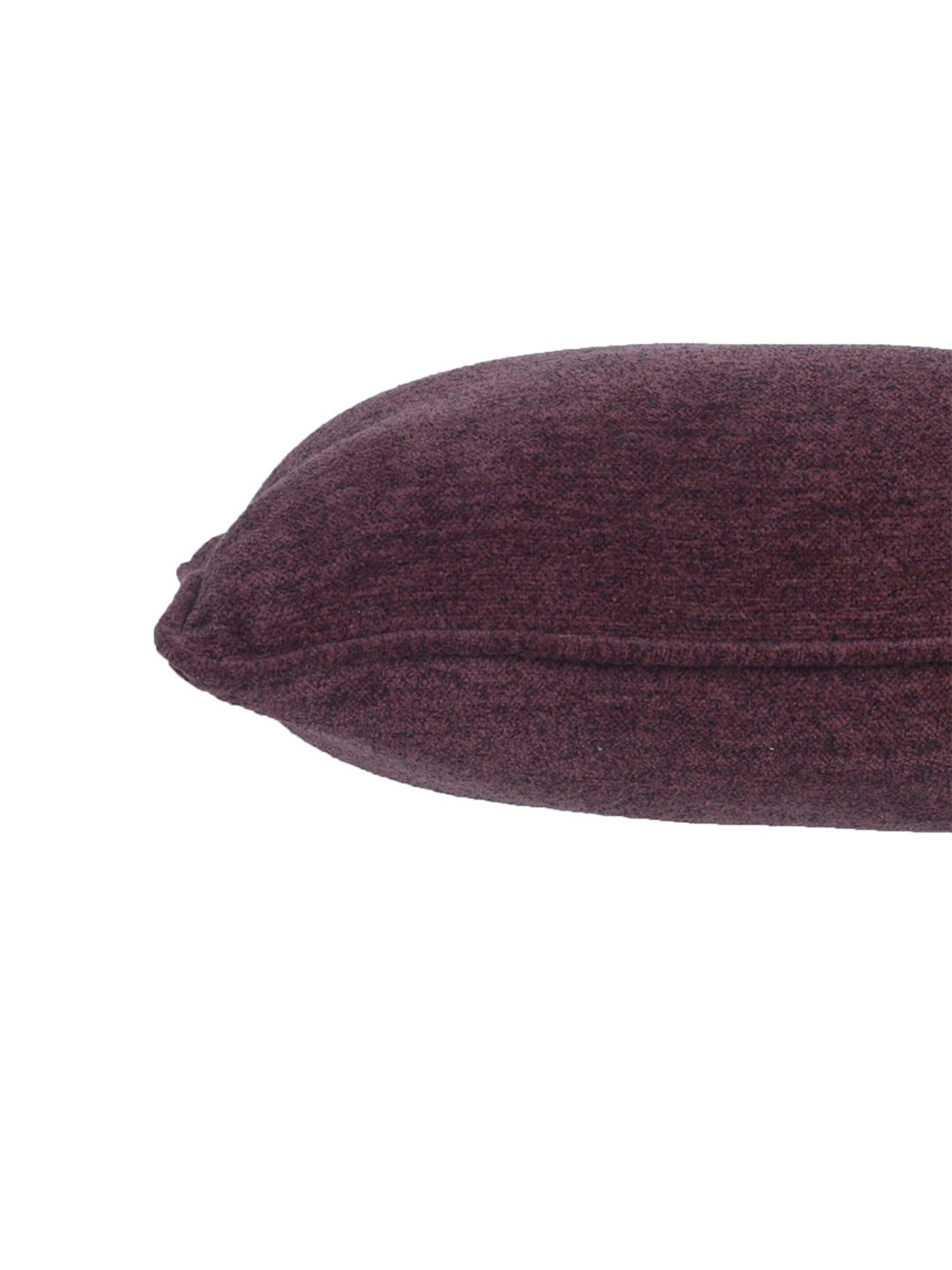 Maspar Colorart Charlotte Solid Purple 110 TC Cotton Blend Cushion Cover