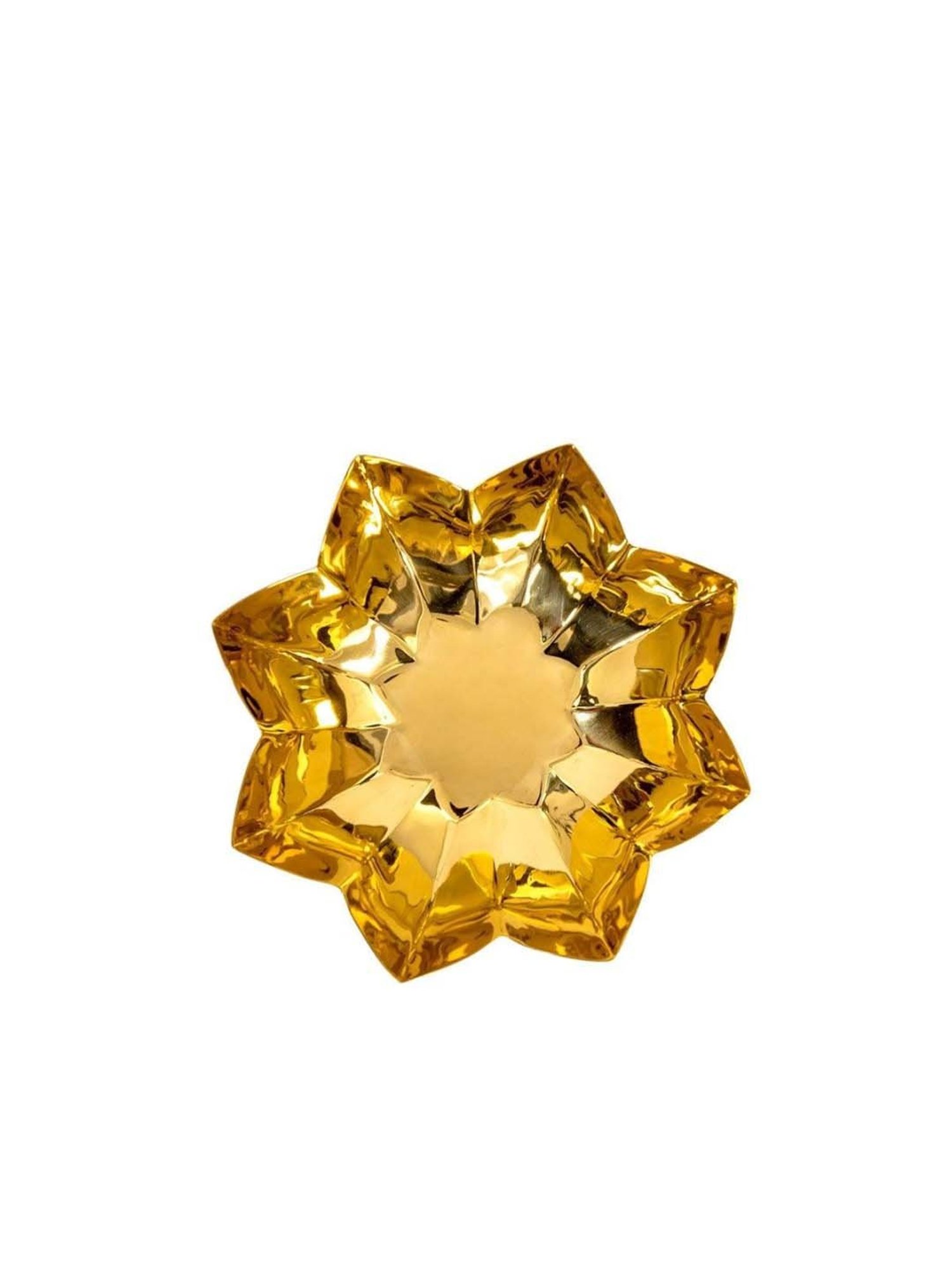 Home4U 'Lotus' Golden Aluminium Decorative Bowl - Set of 1