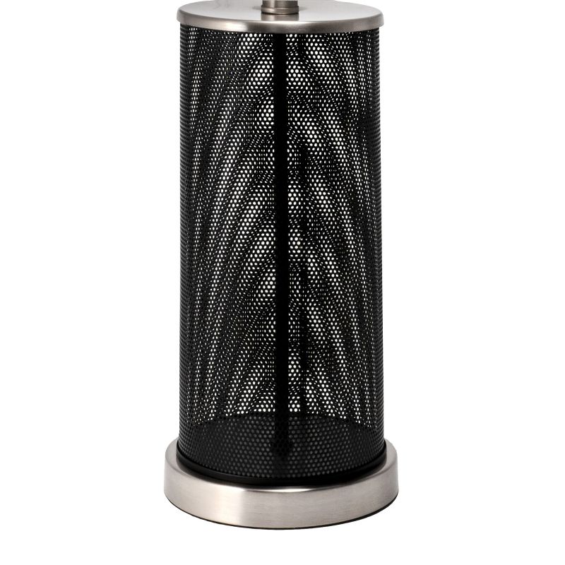 nuLOOM Monroe 24" Iron Table Lamp Lighting - Black 23.5" H x 15" W x 15" D