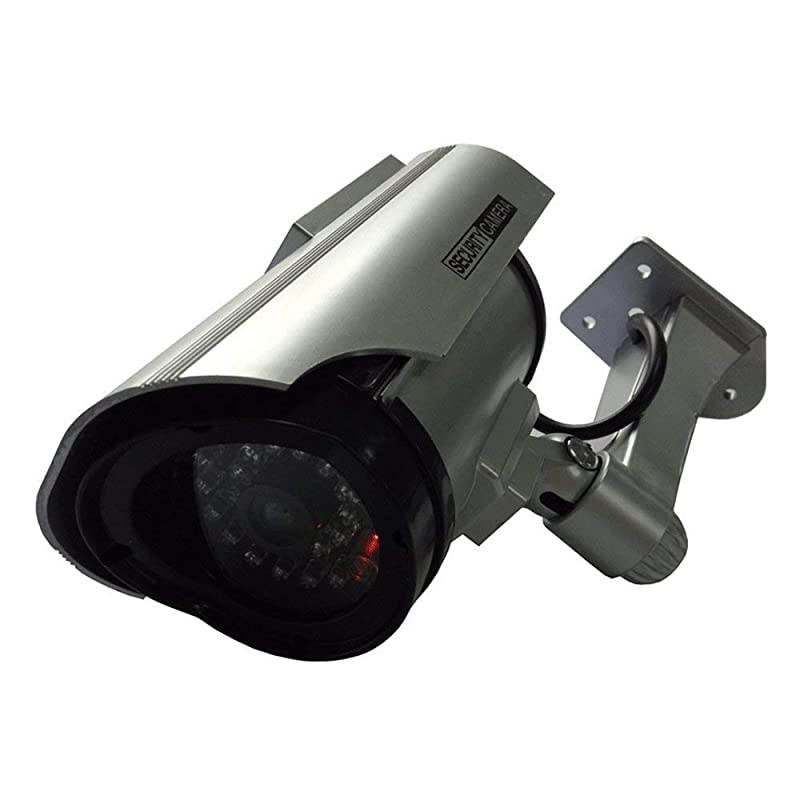 4Pack Dummy Solar Security Camera Fake Flashing Light Infrared LED CCTV Surveillance