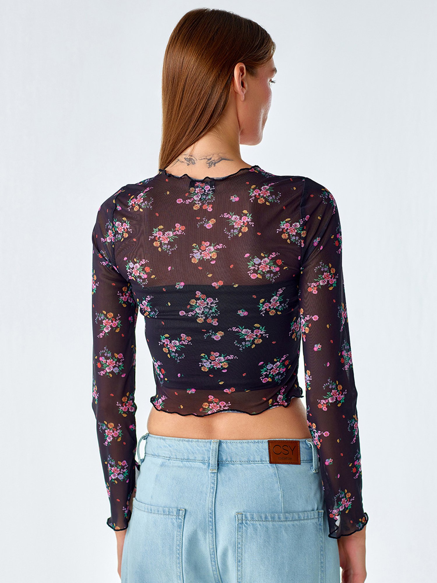 Cover Story Black Floral Print Crop Top