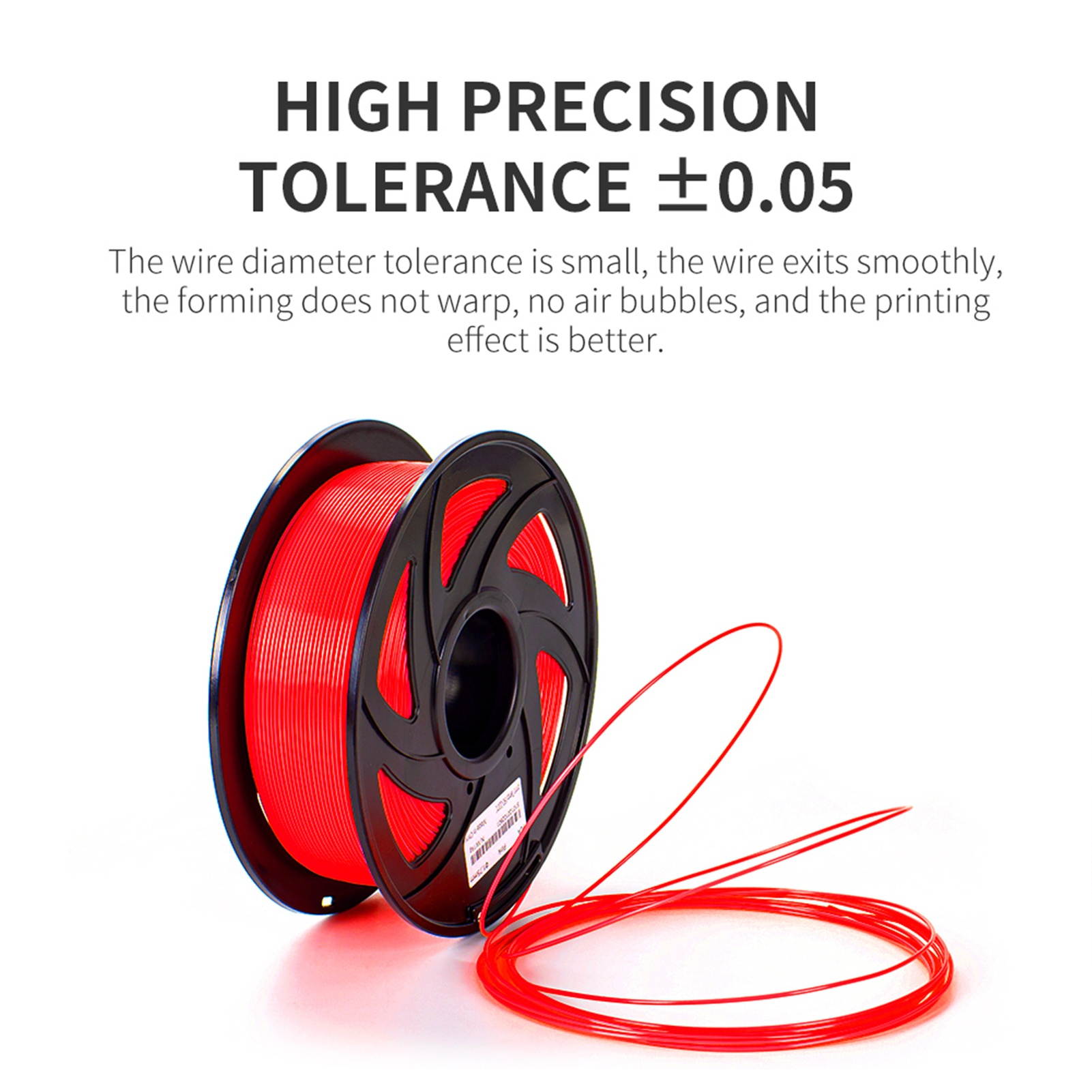 TRONXY PLA 3D Printer Filament 1.75mm Dimensional Accuracy +/- 0.05mm 1kg(2.2lbs) Spool, Blue