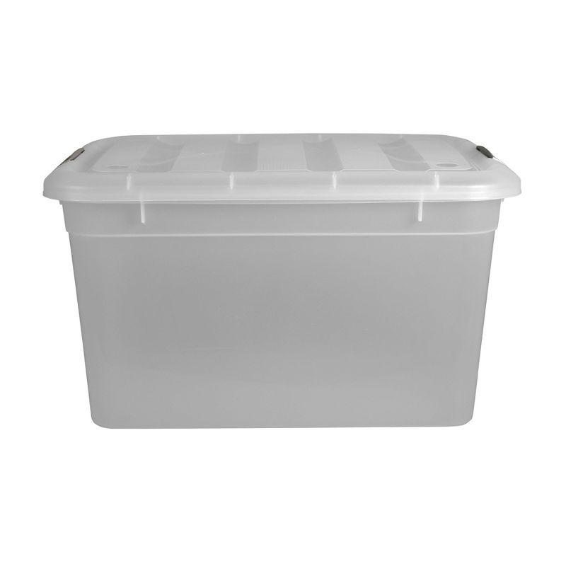 Home Logic 55qt Latching Storage Bin Clear