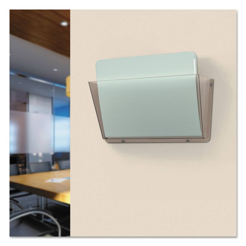 deflect-o Unbreakable Docupocket Single Pocket Wall File, Letter, Smoke