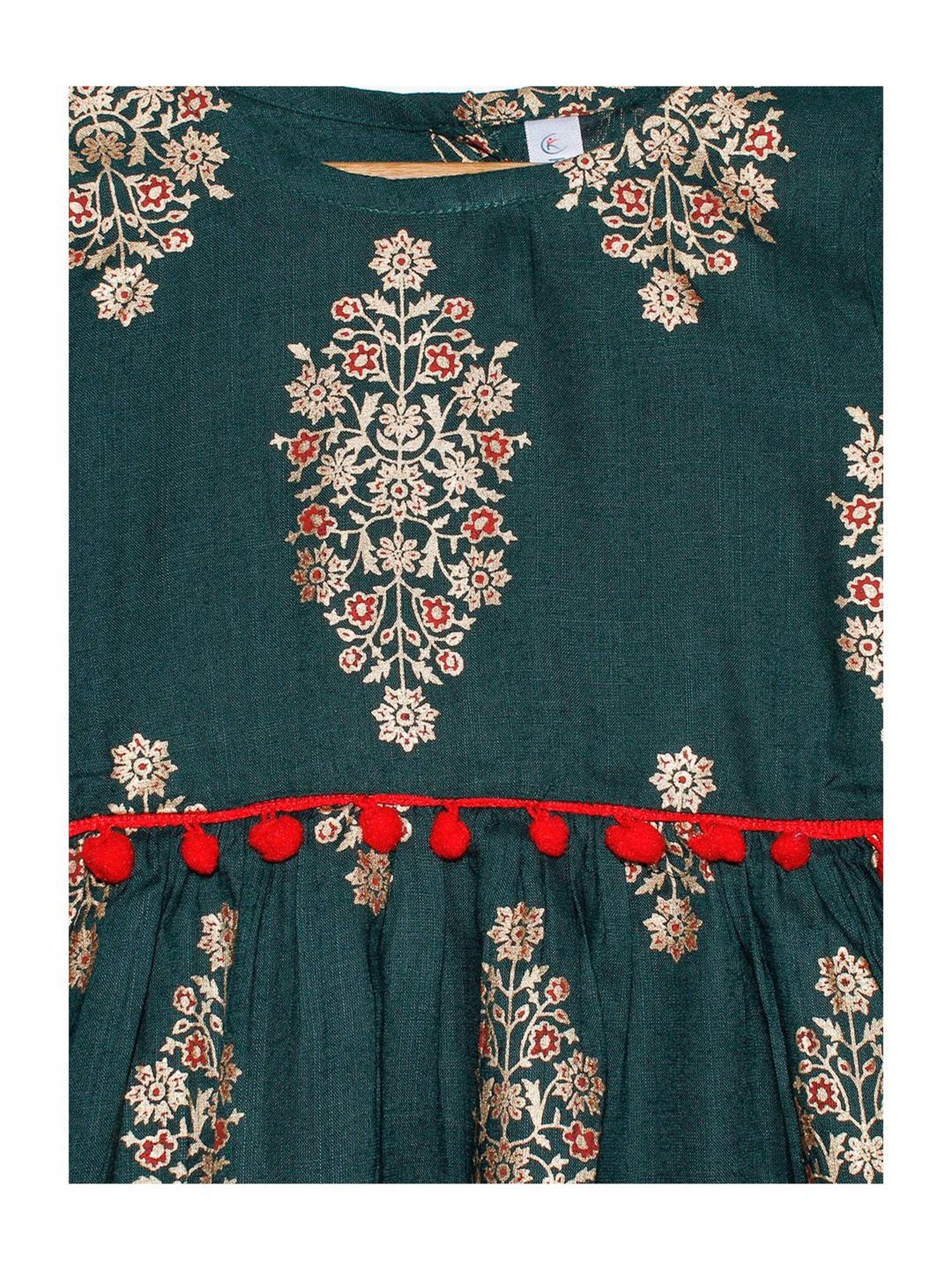 Peppermint Kids Navy Regular Fit Kurta Set