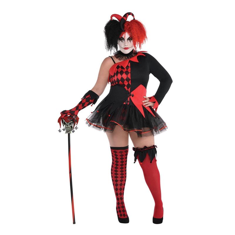 Adult Plus Jesterina Halloween Costume