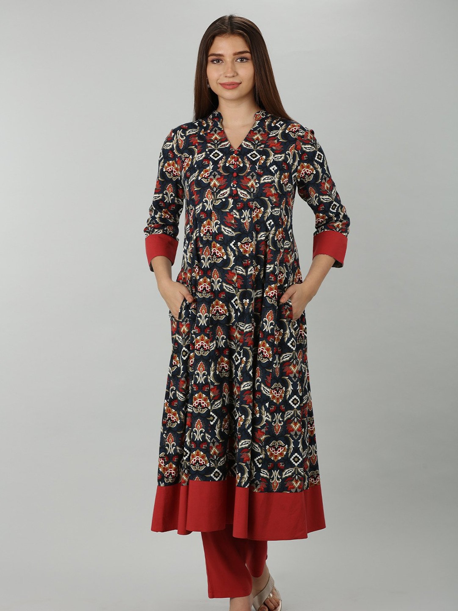 Mustard Red Regular Fit Palazzos