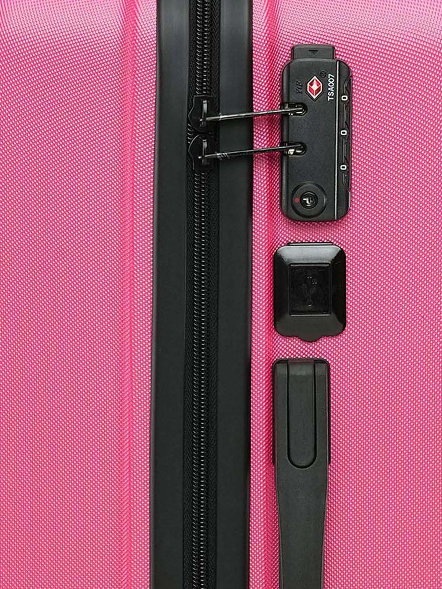 Swiss Brand Sion 2.0 Rose Pink Striped Hard Medium Trolley Bag - 41 cm