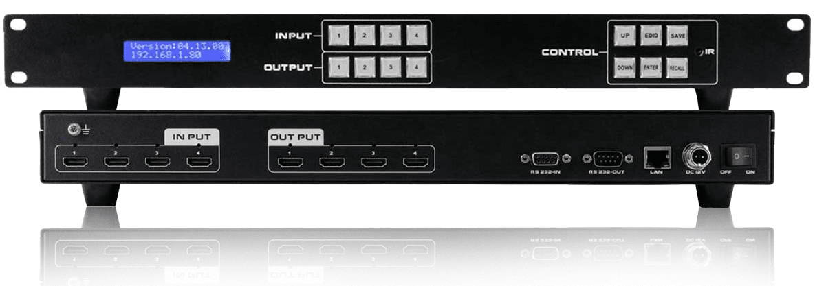 4K 4x4 HDMI Switcher with iOS / Android Apps & WEB GUI