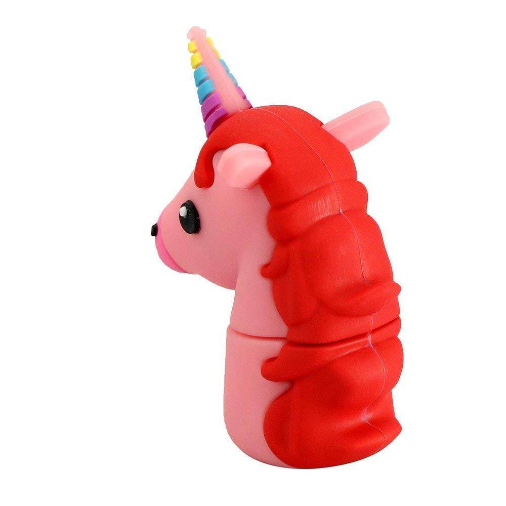Novelty Pink Unicorn Shape Design 32GB USB 2.0 Flash Drive Cute Memory Stick Horse Thumb Drive Data Storage Pendrive Cartoon Jump Drive Gift