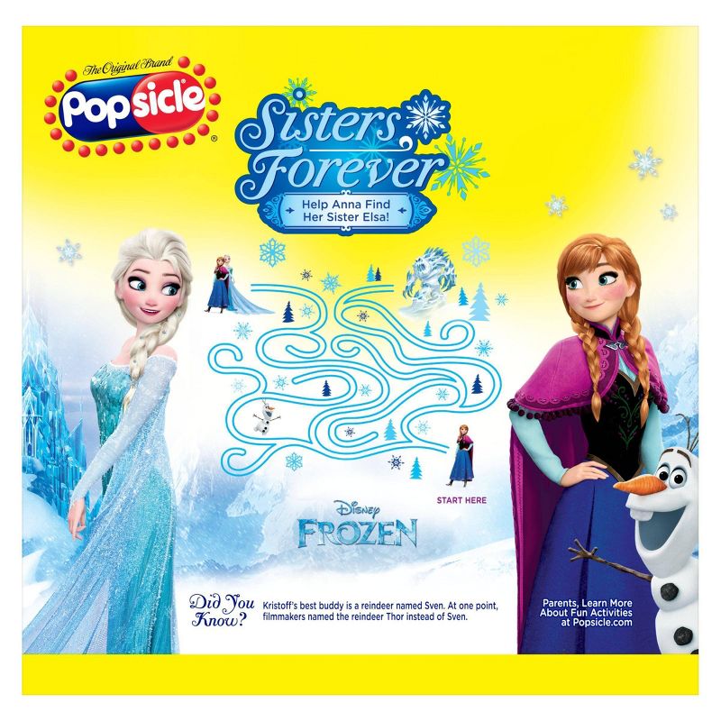 Popsicle Berry Cherry Raspberry Disney Frozen Mini Ice Pops - 18ct