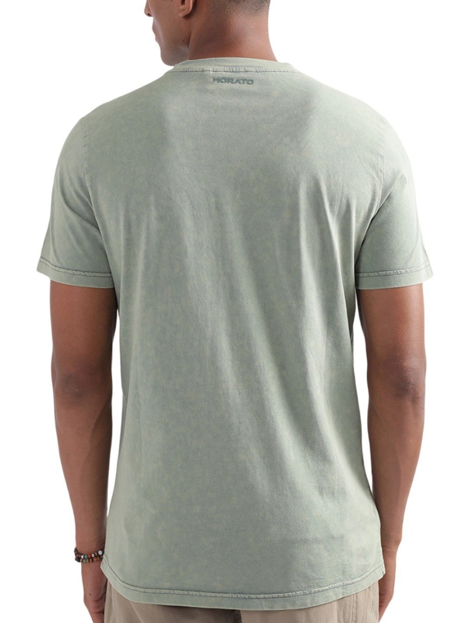 Antony Morato Olive Cotton Regular Fit Printed T-Shirt