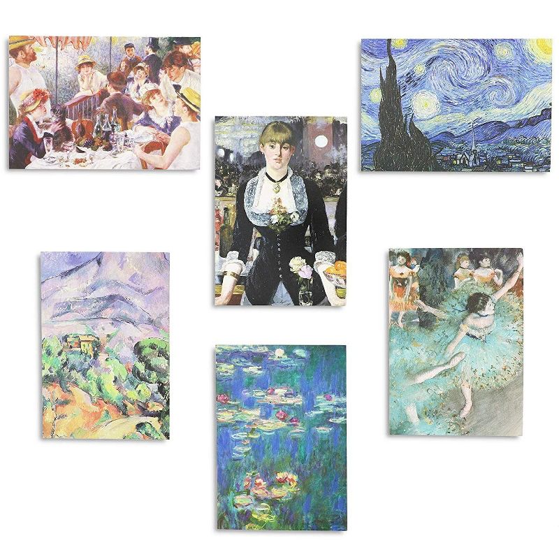 The Gifted Stationary 36-Count Assorted Box All Occasion Greeting Cards with Envelopes, Notecards, Artistic Design Inspired by Impressionist Painting