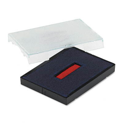 Trodat T4727 Dater Replacement Pad 1 5/8 x 2 1/2 Blue/Red
