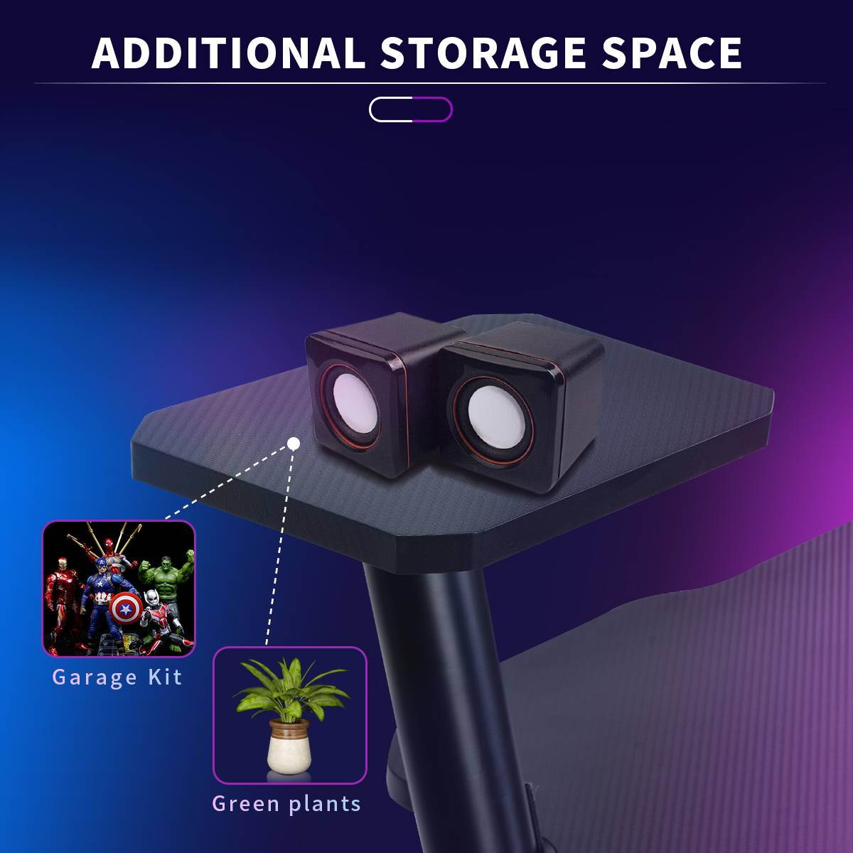 Home Office Gaming Desk Computer Desk Z-Shaped PC Desk Workstation