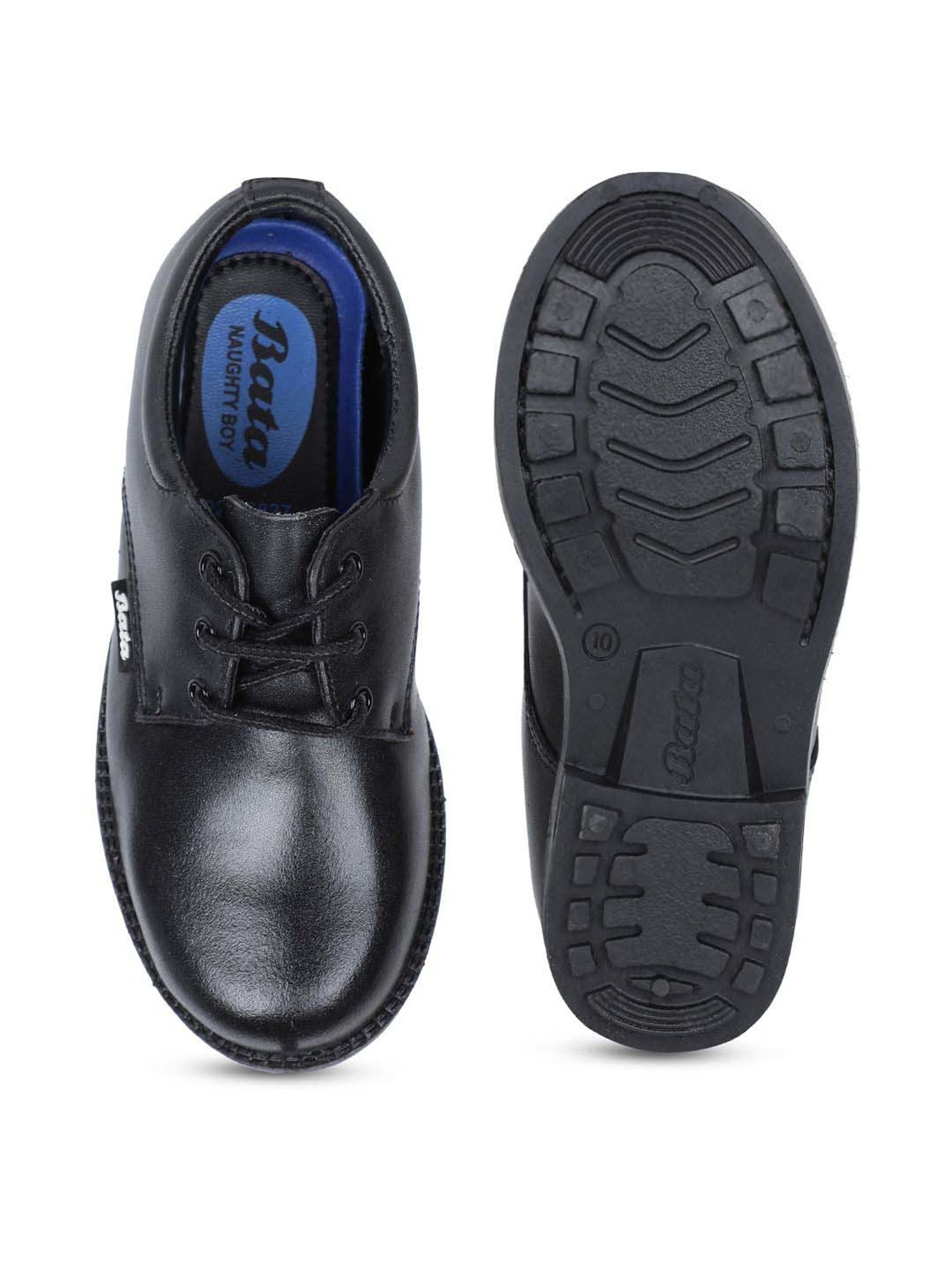 Bata Kids Black Derby Shoes