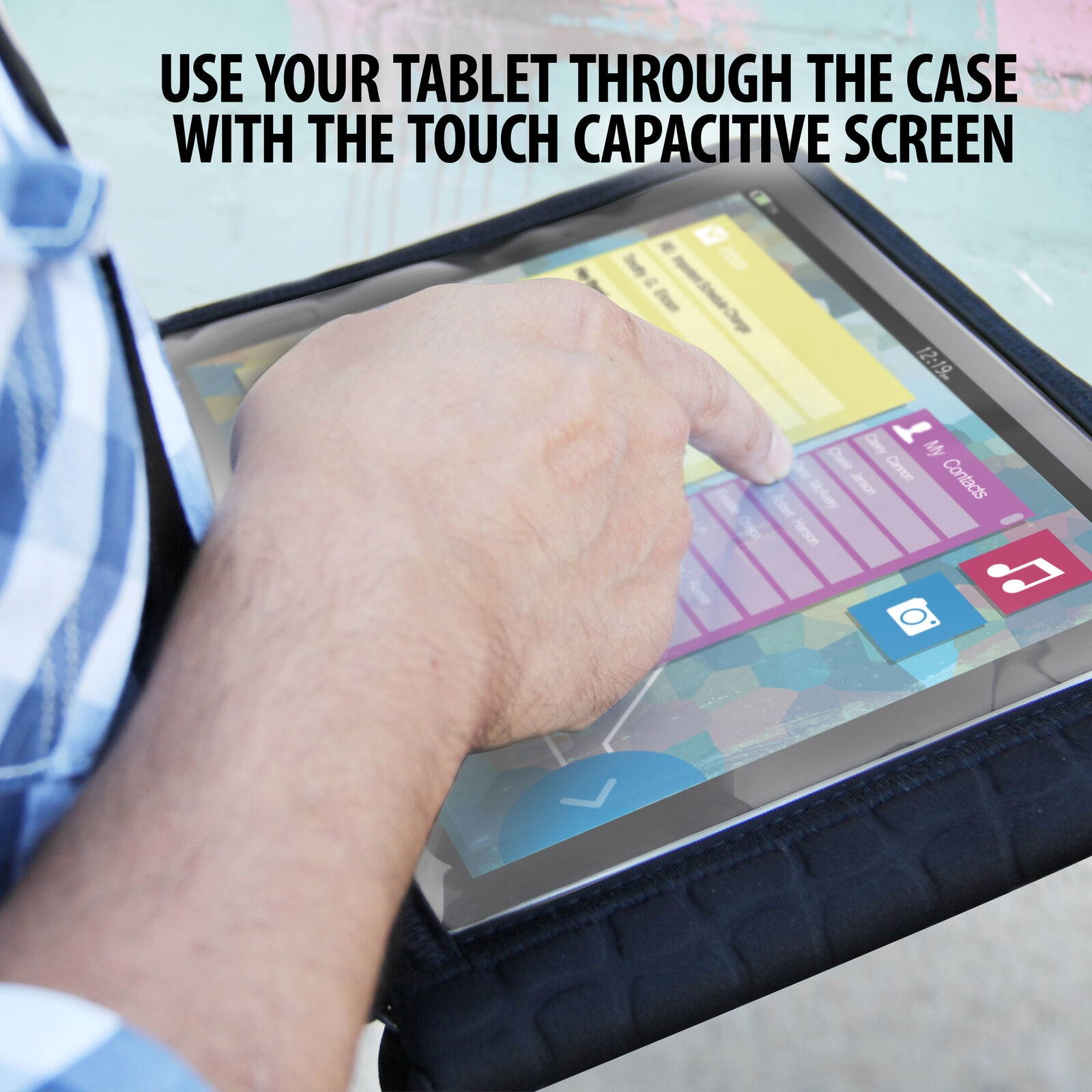 Neoprene Tablet Sleeve with Screen Protector & Adjustable Shoulder Strap