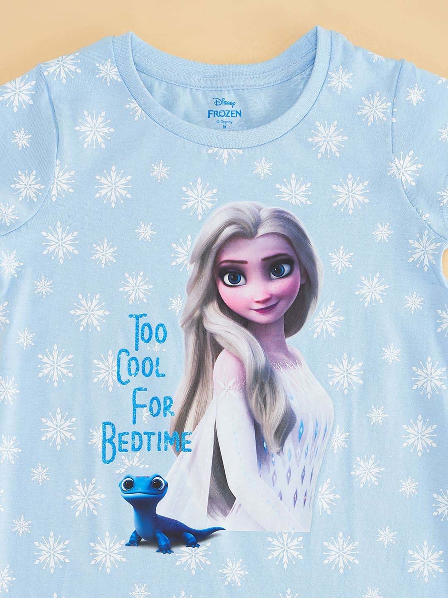 Pantaloons Junior Blue Cotton Printed Night Dress