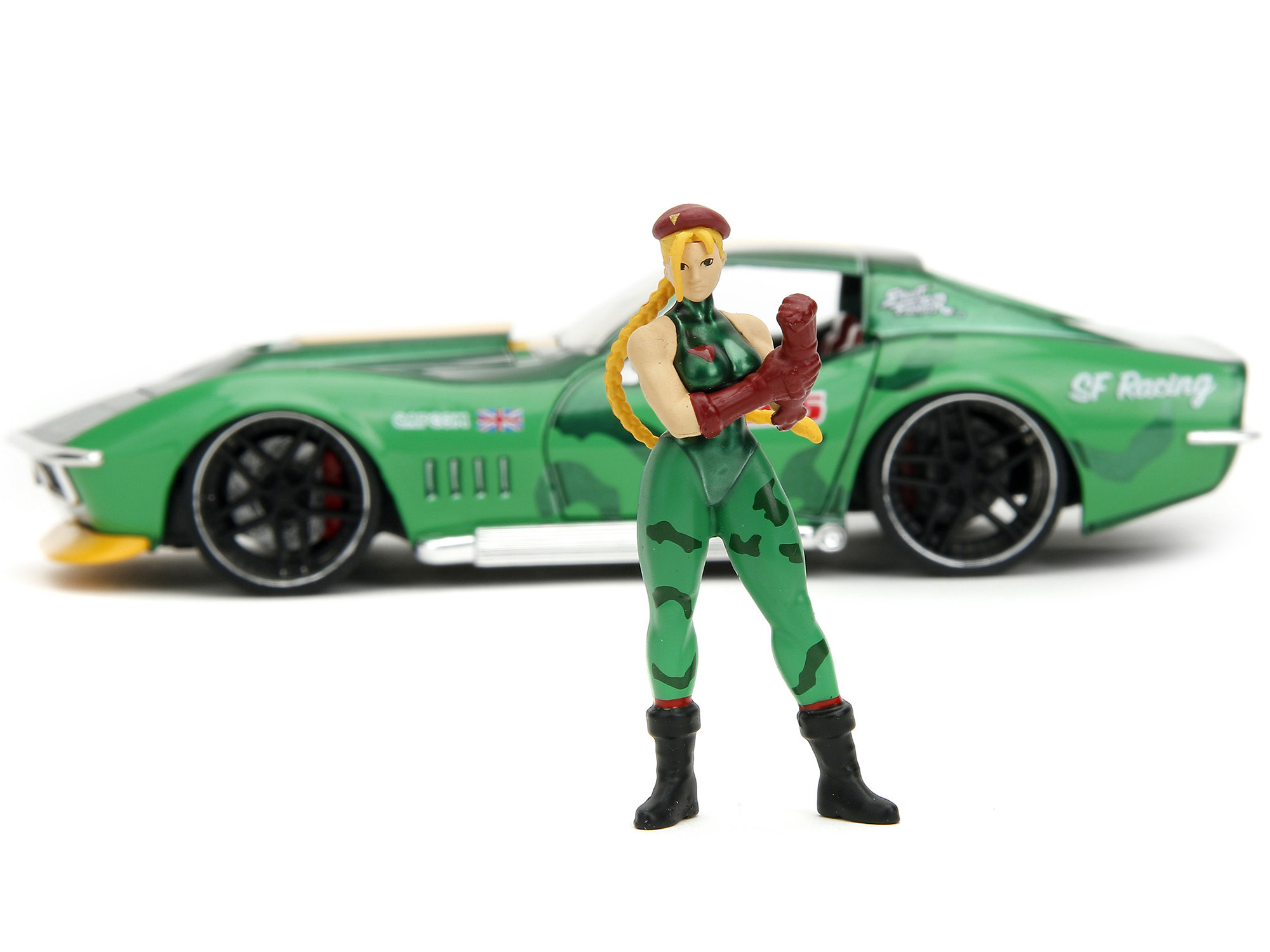 2016 Chevrolet Corvette Crosshairs Green From "Transformers" Movie 1/24 Diecast Model Car by Jada Metals